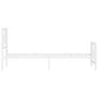 Metallbettgestell mit Kopf- und Fußteil weiß 90x190 cm von , Betten und Lattenroste - Ref: Foro24-376285, Preis: 71,86 €, Rab...