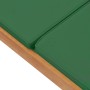 Sonnenliege mit Kissen massives Teakholz grün von vidaXL, Liegen - Ref: Foro24-48024, Preis: 244,52 €, Rabatt: %