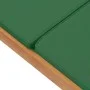 Tumbona con cojín madera maciza de teca verde de vidaXL, Tumbonas - Ref: Foro24-48024, Precio: 240,94 €, Descuento: %