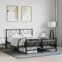 Estructura de cama cabecero y estribo metal negro 140x200 cm de , Camas y somieres - Ref: Foro24-376245, Precio: 121,57 €, De...