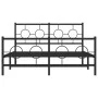 Estructura de cama cabecero y estribo metal negro 140x200 cm de , Camas y somieres - Ref: Foro24-376245, Precio: 121,57 €, De...