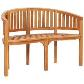 Banco con forma de banana madera maciza de teca 120 cm de vidaXL, Bancos de jardín - Ref: Foro24-48020, Precio: 276,50 €, Des...