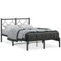 Bettgestell mit schwarzem Metallkopfteil 120x200 cm von , Betten und Lattenroste - Ref: Foro24-376224, Preis: 95,97 €, Rabatt: %