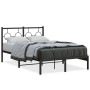 Estructura de cama con cabecero metal negro 120x200 cm de , Camas y somieres - Ref: Foro24-376224, Precio: 97,25 €, Descuento: %