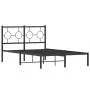 Bettgestell mit schwarzem Metallkopfteil 120x200 cm von , Betten und Lattenroste - Ref: Foro24-376224, Preis: 95,97 €, Rabatt: %