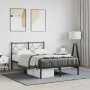 Bettgestell mit schwarzem Metallkopfteil 120x200 cm von , Betten und Lattenroste - Ref: Foro24-376224, Preis: 95,97 €, Rabatt: %