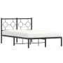 Bettgestell mit schwarzem Metallkopfteil 120x200 cm von , Betten und Lattenroste - Ref: Foro24-376224, Preis: 95,97 €, Rabatt: %