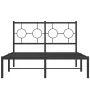 Bettgestell mit schwarzem Metallkopfteil 120x200 cm von , Betten und Lattenroste - Ref: Foro24-376224, Preis: 95,97 €, Rabatt: %