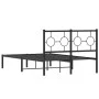 Bettgestell mit schwarzem Metallkopfteil 120x200 cm von , Betten und Lattenroste - Ref: Foro24-376224, Preis: 95,97 €, Rabatt: %