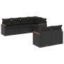 7-teiliges Garten-Esszimmerset und Kissen synthetisches Rattan schwarz von , Gartensets - Ref: Foro24-3258541, Preis: 544,05 ...