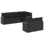 Set de comedor de jardín 7 pzas y cojines ratán sintético negro de , Conjuntos de jardín - Ref: Foro24-3258541, Precio: 515,3...