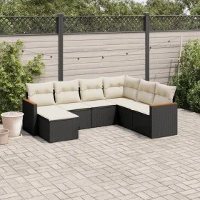 7-piece garden dining set with black synthetic rattan cushions by , Garden sets - Ref: Foro24-3258605, Price: 413,12 €, Disco...
