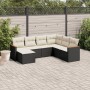 7-teiliges Garten-Esszimmerset und Kissen synthetisches Rattan schwarz von , Gartensets - Ref: Foro24-3258605, Preis: 411,23 ...