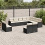 Garden sofa set 12 pieces with black synthetic rattan cushions by , Garden sets - Ref: Foro24-3258871, Price: 667,91 €, Disco...