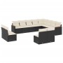 Garden sofa set 12 pieces with black synthetic rattan cushions by , Garden sets - Ref: Foro24-3258871, Price: 667,91 €, Disco...