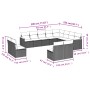 Set Gartensofas 12 Stück Kissen synthetisches Rattan schwarz von , Gartensets - Ref: Foro24-3258871, Preis: 667,91 €, Rabatt: %