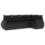 5-piece garden furniture set with black synthetic rattan cushions by , Garden sets - Ref: Foro24-3253662, Price: 346,27 €, Di...