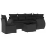 6-piece garden sofa set with black synthetic rattan cushions by , Garden sets - Ref: Foro24-3253712, Price: 397,35 €, Discoun...