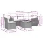 6-piece garden sofa set with black synthetic rattan cushions by , Garden sets - Ref: Foro24-3253712, Price: 397,35 €, Discoun...