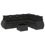 7-piece garden dining set with black synthetic rattan cushions by , Garden sets - Ref: Foro24-3253752, Price: 459,40 €, Disco...