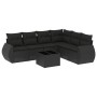 Set de comedor de jardín 7 pzas y cojines ratán sintético negro de , Conjuntos de jardín - Ref: Foro24-3253752, Precio: 464,8...