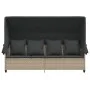 Sun lounger with canopy and light gray synthetic rattan cushions by , Loungers - Ref: Foro24-368358, Price: 264,41 €, Discoun...
