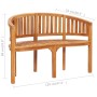 Banana-shaped bench solid teak wood 120 cm by vidaXL, garden benches - Ref: Foro24-48020, Price: 283,83 €, Discount: %