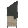 Sun lounger with canopy and light gray synthetic rattan cushions by , Loungers - Ref: Foro24-368358, Price: 264,41 €, Discoun...
