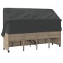 Sonnenliege mit Stoffverdeck und Kissen Kunstrattan hellgrau von , Liegen - Ref: Foro24-368358, Preis: 268,77 €, Rabatt: %