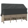 Tumbona con capota y cojines ratán sintético gris claro de , Tumbonas - Ref: Foro24-368358, Precio: 264,40 €, Descuento: %