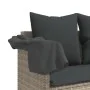 Sun lounger with canopy and light gray synthetic rattan cushions by , Loungers - Ref: Foro24-368358, Price: 264,41 €, Discoun...