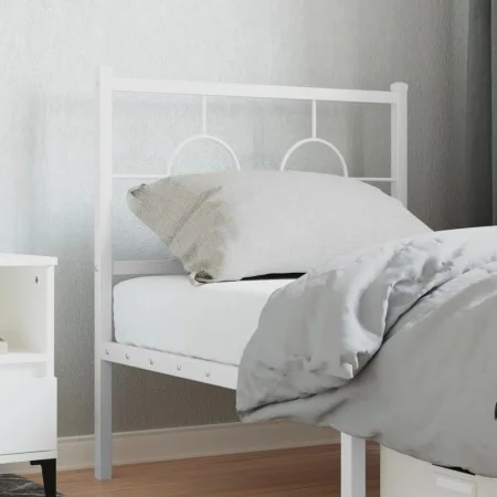 Cabecero de metal blanco 80 cm de , Cabeceros y pies de cama - Ref: Foro24-376302, Precio: 28,48 €, Descuento: %