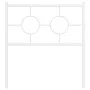 Cabecero de metal blanco 80 cm de , Cabeceros y pies de cama - Ref: Foro24-376302, Precio: 28,48 €, Descuento: %