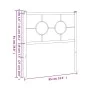 Cabecero de metal blanco 80 cm de , Cabeceros y pies de cama - Ref: Foro24-376302, Precio: 28,48 €, Descuento: %