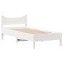Massives Bettgestell aus weißem Kiefernholz, 90 x 190 cm von , Betten und Lattenroste - Ref: Foro24-844754, Preis: 92,83 €, R...
