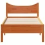 Estructura de cama madera maciza de pino marrón cera 90x190 cm de , Camas y somieres - Ref: Foro24-844756, Precio: 89,78 €, D...