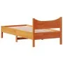 Estructura de cama madera maciza de pino marrón cera 90x190 cm de , Camas y somieres - Ref: Foro24-844756, Precio: 89,78 €, D...