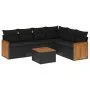 7-piece garden dining set with black synthetic rattan cushions by , Garden sets - Ref: Foro24-3260088, Price: 440,34 €, Disco...