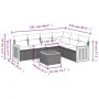 7-piece garden dining set with black synthetic rattan cushions by , Garden sets - Ref: Foro24-3260088, Price: 440,34 €, Disco...