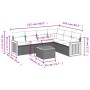 7-teiliges Garten-Esszimmerset und Kissen synthetisches Rattan schwarz von , Gartensets - Ref: Foro24-3260088, Preis: 438,13 ...