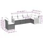 6-piece garden sofa set with black synthetic rattan cushions by , Garden sets - Ref: Foro24-3260095, Price: 400,10 €, Discoun...