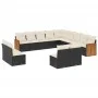 Set de sofás de jardín y cojines 13 pzas ratán sintético negro de , Conjuntos de jardín - Ref: Foro24-3260565, Precio: 766,49...