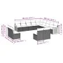 Garden sofa set with 13-piece black synthetic rattan cushions by , Garden sets - Ref: Foro24-3260565, Price: 766,74 €, Discou...