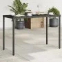 Mesa de jardín superficie de vidrio ratán PE negro 115x54x74 cm de , Mesas de jardín - Ref: Foro24-365072, Precio: 75,44 €, D...