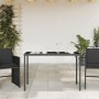Gartentisch mit schwarzer PE-Rattanglasoberfläche 115x54x74 cm von , Gartentische - Ref: Foro24-365072, Preis: 65,65 €, Rabat...