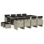 Set comedor jardín y cojines 13 pzas ratán sintético gris claro de , Conjuntos de jardín - Ref: Foro24-3210623, Precio: 979,0...
