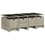 Set comedor jardín y cojines 13 pzas ratán sintético gris claro de , Conjuntos de jardín - Ref: Foro24-3210623, Precio: 979,0...
