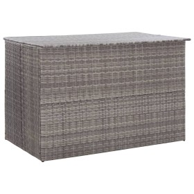 Gray synthetic rattan garden storage box 150x100x100 cm by vidaXL, Outdoor storage boxes - Ref: Foro24-46467, Price: 305,43 €...