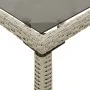 Garden table with light gray PE rattan surface glass top 115x54x74 cm by , Garden tables - Ref: Foro24-365079, Price: 74,35 €...
