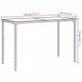 Garden table with light gray PE rattan surface glass top 115x54x74 cm by , Garden tables - Ref: Foro24-365079, Price: 74,35 €...